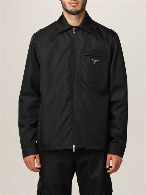 prada milano men's jacket|prada nylon full zip jacket.